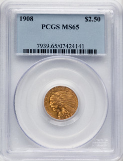 1908 $2.50 Indian Quarter Eagle PCGS MS65