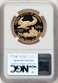2013-W $50 One-Ounce Gold Eagle Brown Label NGC PF70