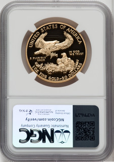 2014-W $50 One-Ounce Gold Eagle Brown Label NGC PF70 2014-W $50 One-Ounce Gold Eagle Brown Label NGC PF70