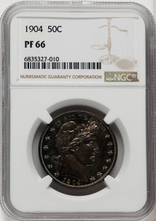 1904 50C Proof Barber Half Dollar NGC PR66