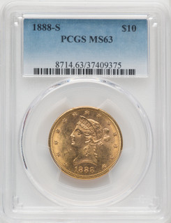 1888-S $10 Blue Gradient Liberty Eagle PCGS MS63