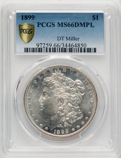 1899 $1 DM Morgan Dollar PCGS MS66