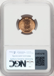 1895 1C RD Indian Cent NGC MS66