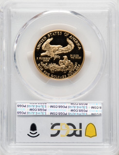 1993-P $25 Half-Ounce Gold Eagle Blue Gradient PCGS PR70