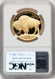 2013-W $50 One-Ounce Gold Buffalo Brown Label NGC PF70