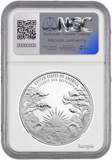 2024-P Silver 1 oz Medal Britannia & Liberty .999 Coin FDI Flag NGC PF70 Ultra Cameo