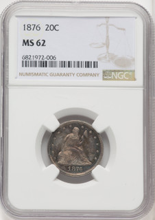 1876 20C Twenty Cent Pieces NGC MS62