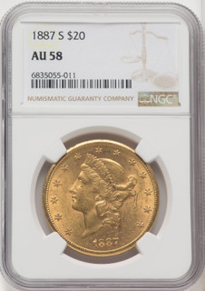 1887-S $1 Morgan Dollar NGC AU58