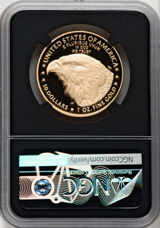 2021-W G$50 One Ounce Gold Eagle Type Two FDI NGC PF70 Jennie Norris Signed