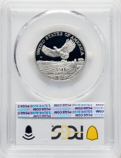 2000-W $50 Half-Ounce Platinum Eagle Statue of Liberty Blue Gradient PCGS PR70