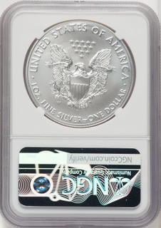 2018-W S$1 Silver Eagle Burnished Mike Castle NGC MS70