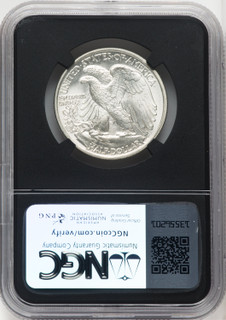 1936 50C Mike Castle Blk Core Franklin Series Walking Liberty Half Dollar NGC MS67+