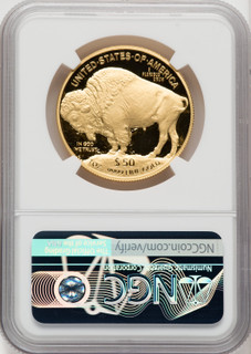 2020-W G$50 Gold Buffalo First Strike DCAM ER Mike Castle NGC PF70