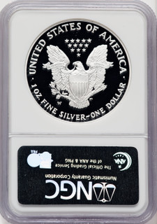 2007-W S$1 Silver Eagle First Strike ER Blue NGC PF70