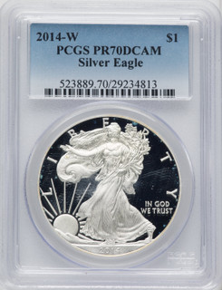 2014-W S$1 Silver Eagle PCGS PR70