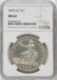 1875-CC T$1 Trade Dollar NGC MS62