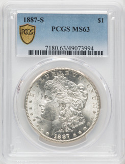 1887-S $1 Morgan Dollar PCGS MS63