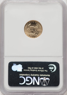 2006-W $5 Tenth-Ounce Gold Eagle ER Blue NGC MS70