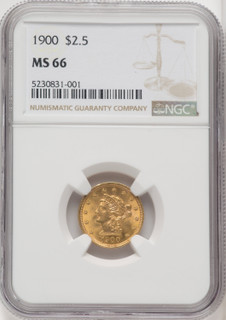 1900 $2.50 Liberty Quarter Eagle NGC MS66