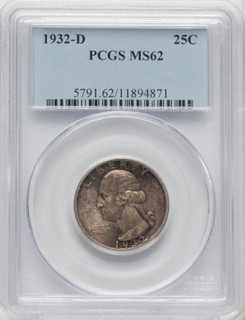 1932-D 25C Washington Quarter PCGS MS62