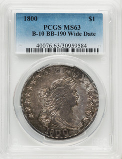 1800 $1 B-10 BB-190 Early Dollar PCGS MS63 - LCR Coin