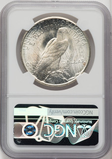 1925-S $1 Green Label Peace Dollar NGC MS65
