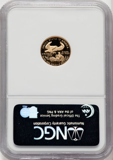 1992-P $5 Tenth-Ounce Gold Eagle Brown Label NGC PF70