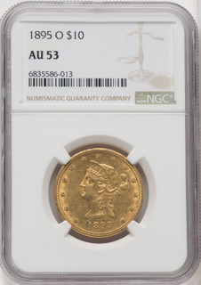 1895-O $10 Liberty Eagle NGC AU53
