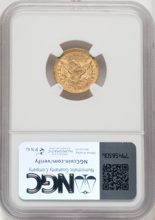 1857 $2.50 Liberty Quarter Eagle NGC MS62