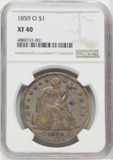1859-O S$1 Seated Dollar NGC XF40