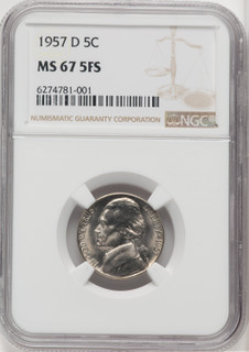 1957-D 5C FS Jefferson Nickel NGC MS67