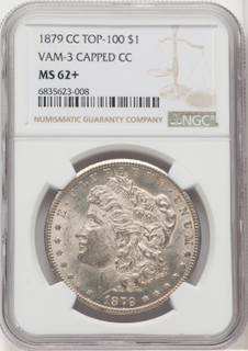 1879-CC $1 VAM 3 Capped Die Morgan Dollar NGC MS62+