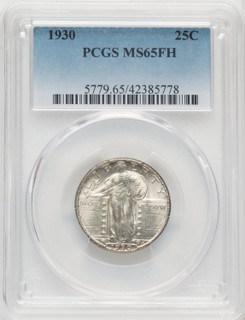 1930 25C FH Standing Liberty Quarter PCGS MS65