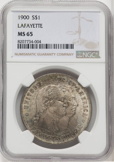 1900 Lafayette Dollar Commemorative Silver NGC MS65 1900 Lafayette Dollar Commemorative Silver NGC MS65