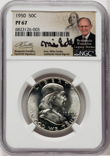 1950 50C Mike Castle Franklin Series Proof Franklin Half Dollar NGC PR67