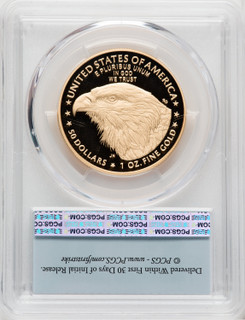 2023-W G$50 One Ounce Gold Eagle First Strike FS Flag PCGS PR70