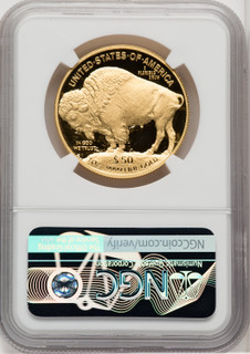 2014-W $50 One-Ounce Gold Buffalo Mike Castle NGC PF70