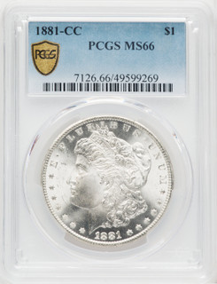 1881-CC $1 Morgan Dollar PCGS MS66