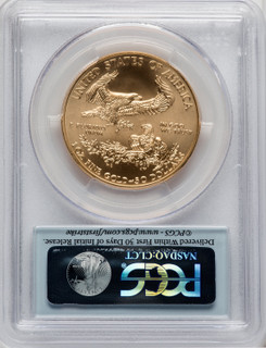 2015-W $50 One-Ounce Gold Eagle Burnished First Strike FS Flag PCGS SP70