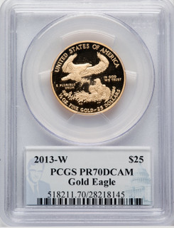 2013-W $25 Half-Ounce Gold Eagle PCGS PR70