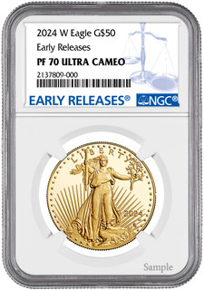 2024 W $50 1 oz Gold Eagle ER NGC PF70 Ultra Cameo