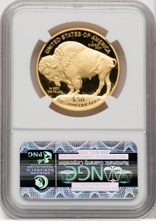 2013-W One-Ounce Gold Buffalo First Strike FR Blue NGC PF70