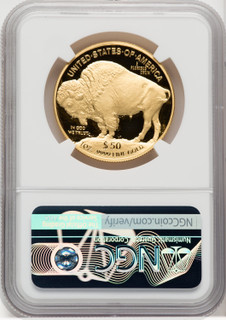 2020-W G$50 Gold Buffalo First Strike DCAM Mike Castle NGC PF70