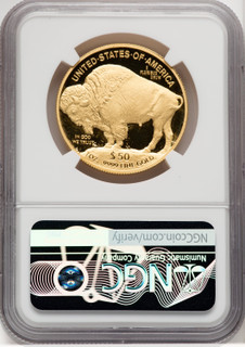 2010-W $50 One-Ounce Gold Buffalo .9999 Fine Gold Ed Moy NGC PF70