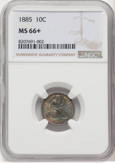 1885 10C Seated Dime NGC MS66+
