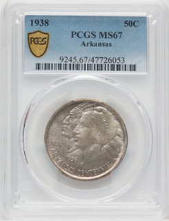 1938 50C Arkansas Commemorative Silver PCGS MS67