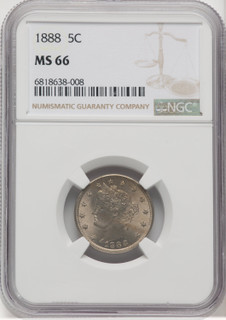 1888 5C Liberty Nickel NGC MS66