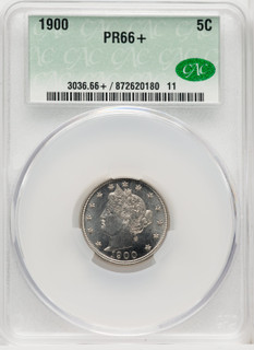 1900 5C CACG Plus Proof Liberty Nickel CACG PR66+