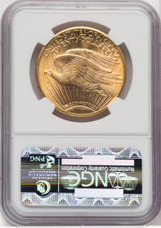 1911-D $20 CAC Saint-Gaudens Double Eagle NGC MS65