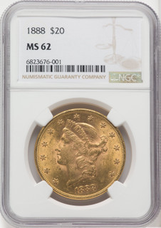 1888 $20 Liberty Double Eagle NGC MS62